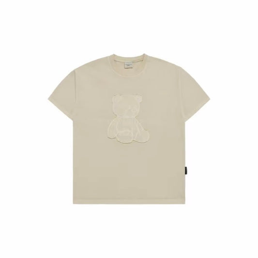 ADLV Bear Applique Pigment Beige Tee