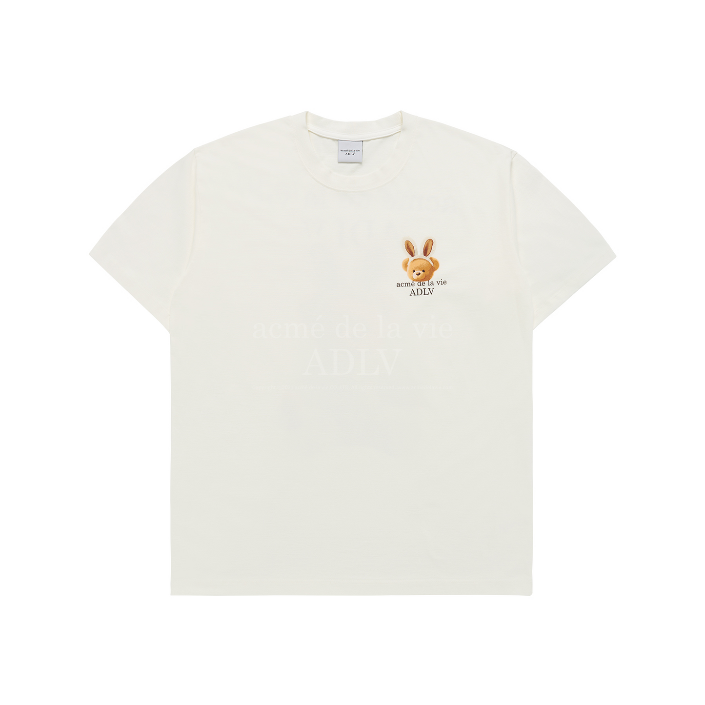 ADLV Rabbit Bear Doll Logo Cream Tee