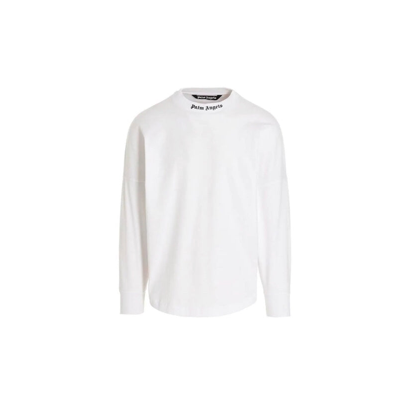 Palm Angels Logo White Long Sleeve