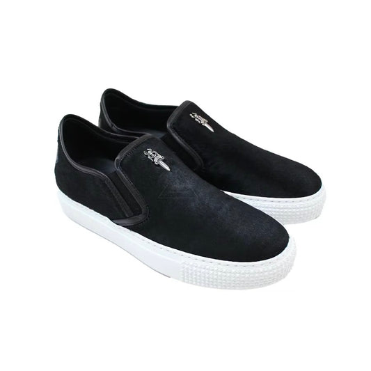 Chrome Hearts Dagger Black Leather Slip On V2 Xiao Ming