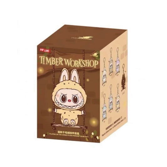 Pop Mart Labubu The Monsters Timber Workshop Playing The Swing Plush Pendant Blind Box