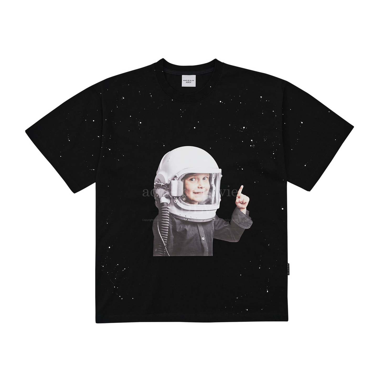 ADLV Baby Face Space Travel Black Tee