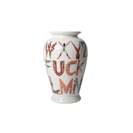 Supreme Alphabet White Vase