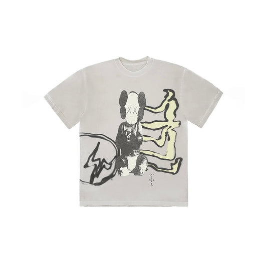 Cactus Jack Kaws Fragment Aged Yellow Tee