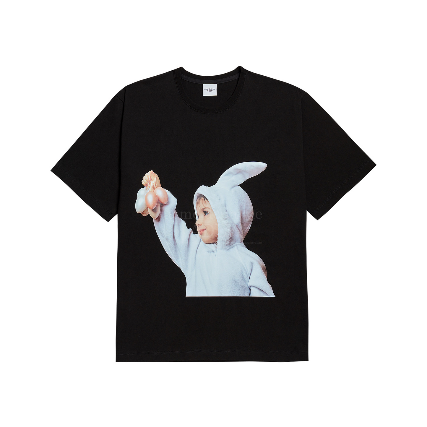 ADLV Baby Face Black Rabbit Black Tee