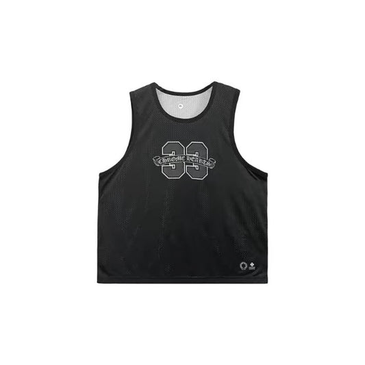Chrome Hearts Reversible Mesh Black Grey Basketball Jersey