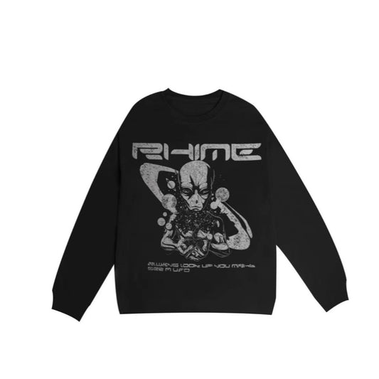 Rhime Alien Black Long Sleeves Tee MrMEE