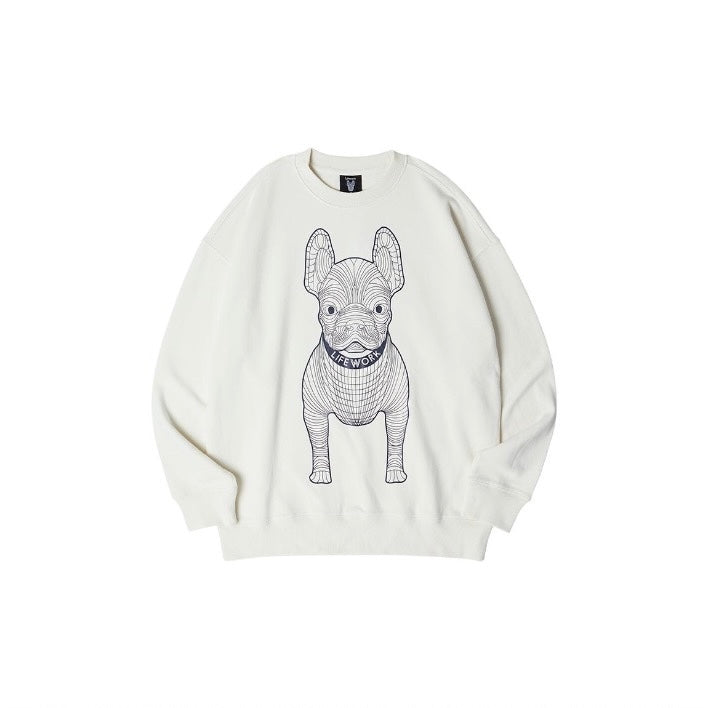 LifeWork Outline Mascot Black White Sweatshirt