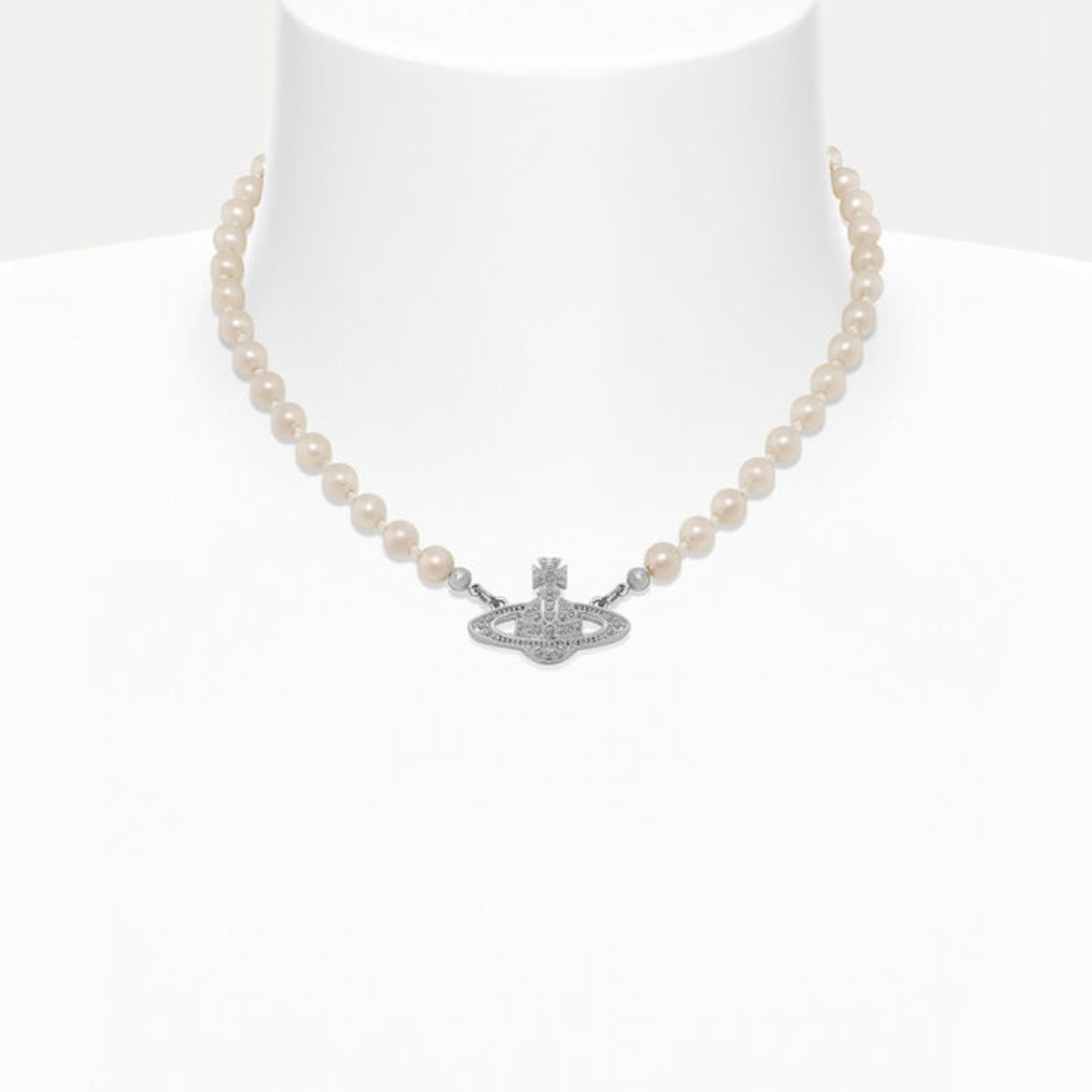 Vivienne Westwood Mini Bas Relief Platinum Choker