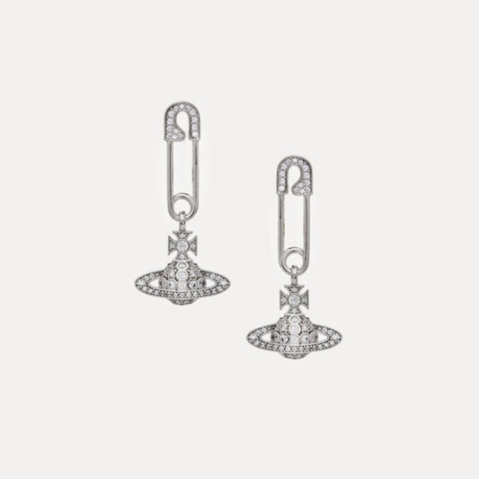 Vivienne Westwood Lucrece Platinum Earrings