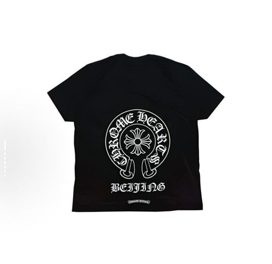 Chrome Hearts Beijing HK Label Logo Black Tee