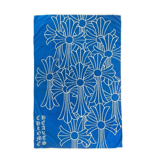Chrome Hearts Blue Towel