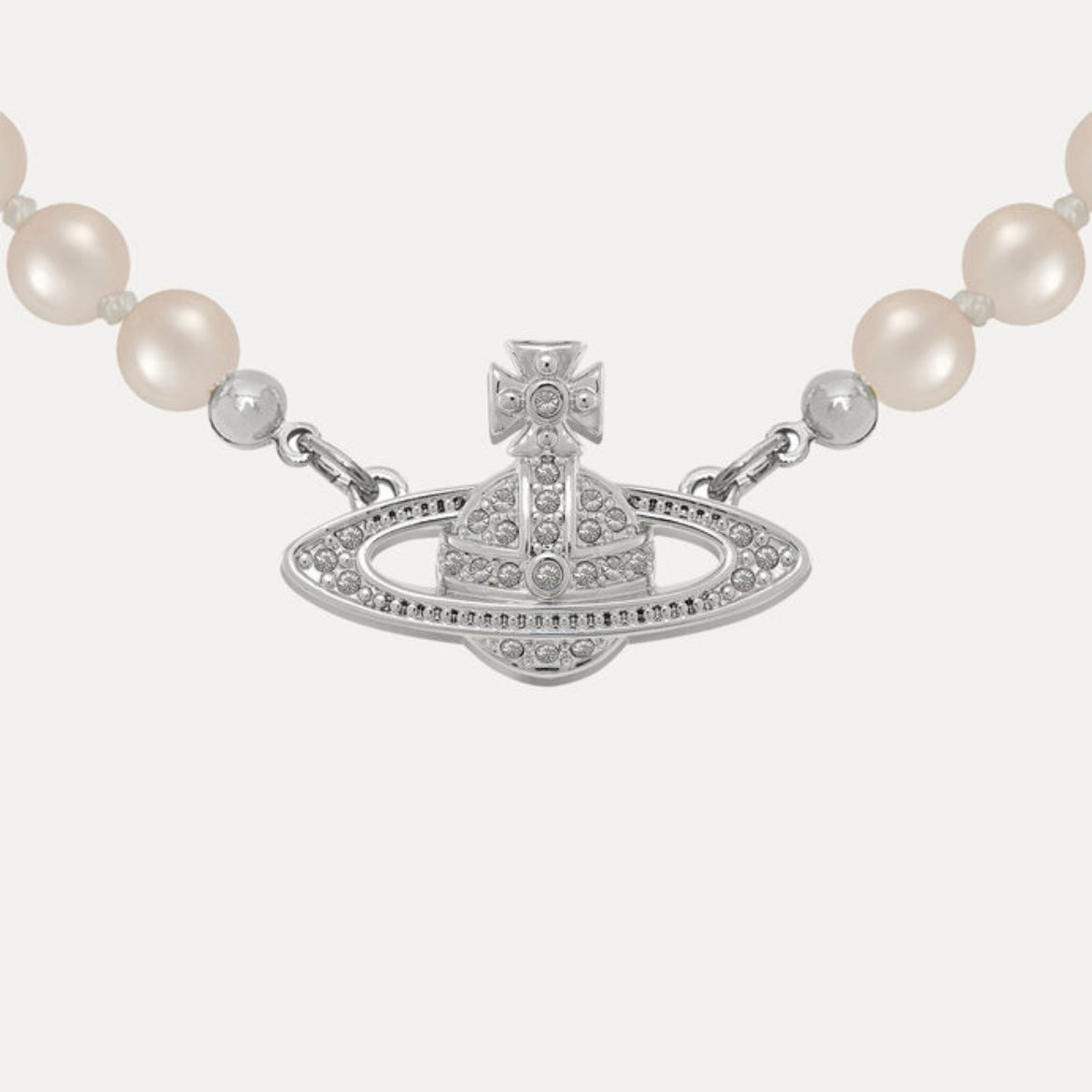 Vivienne Westwood Mini Bas Relief Platinum Choker