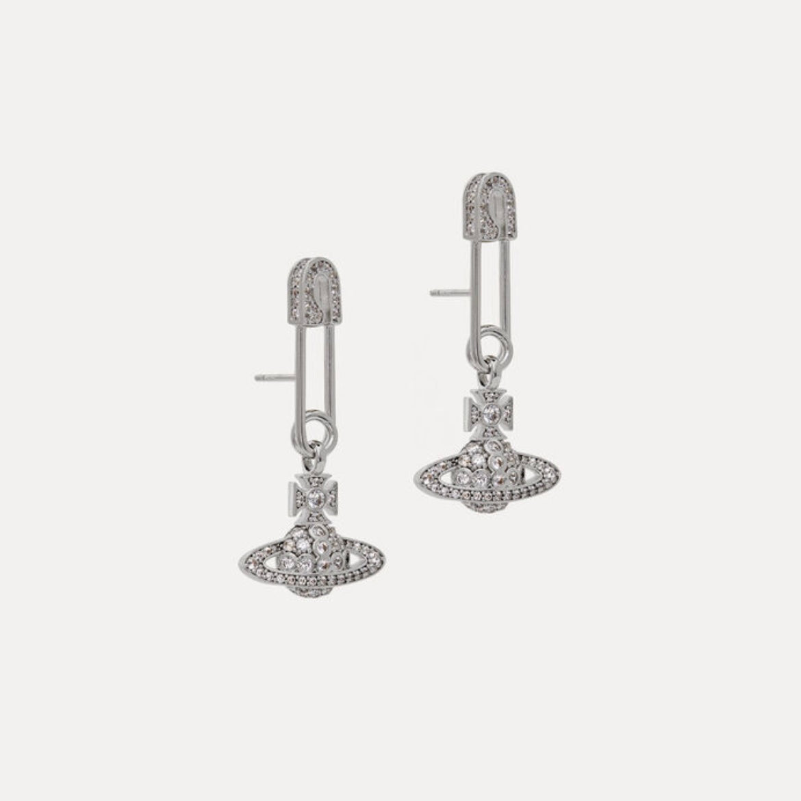 Vivienne Westwood Lucrece Platinum Earrings