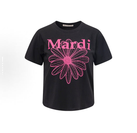 MARDI MERCREDI SS24 Black Pink Tee