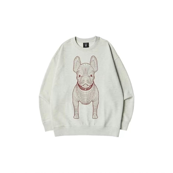 LifeWork Outline Mascot Red White Sweatshirt