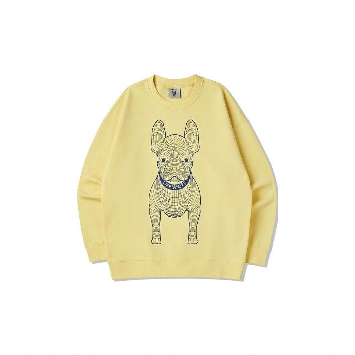 LifeWork Outline Mascot Navy Yellow Sweatshirt