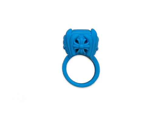 Chrome Hearts Rubber Cocktail Blue Ring