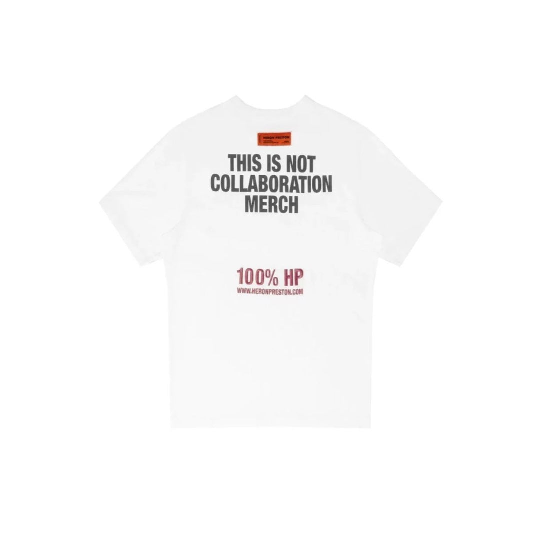 Heron Preston This Is Not Collaboration Merch White Tee