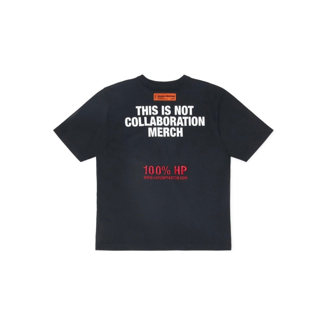 Heron Preston This Is Not Collaboration Merch Black Tee