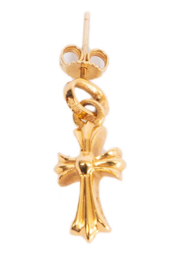 Chrome Hearts Small Dangling Yellow Gold Earrings (1 Pair)	BF