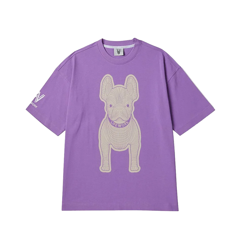 LifeWork Mascot White Purple Tee