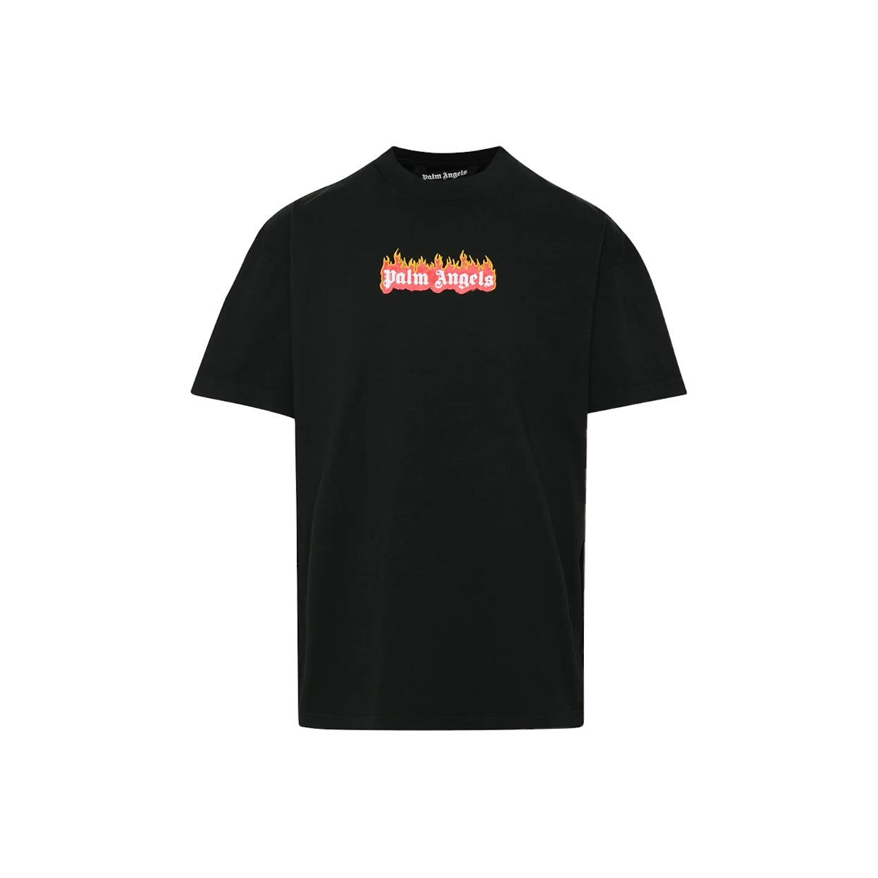 Palm Angels Burning Logo Black Tee