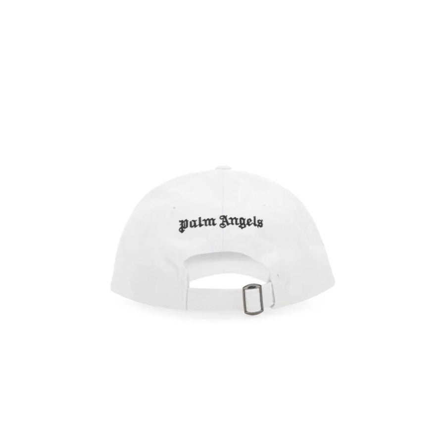 Palm Angels Ripped Logo White Cap