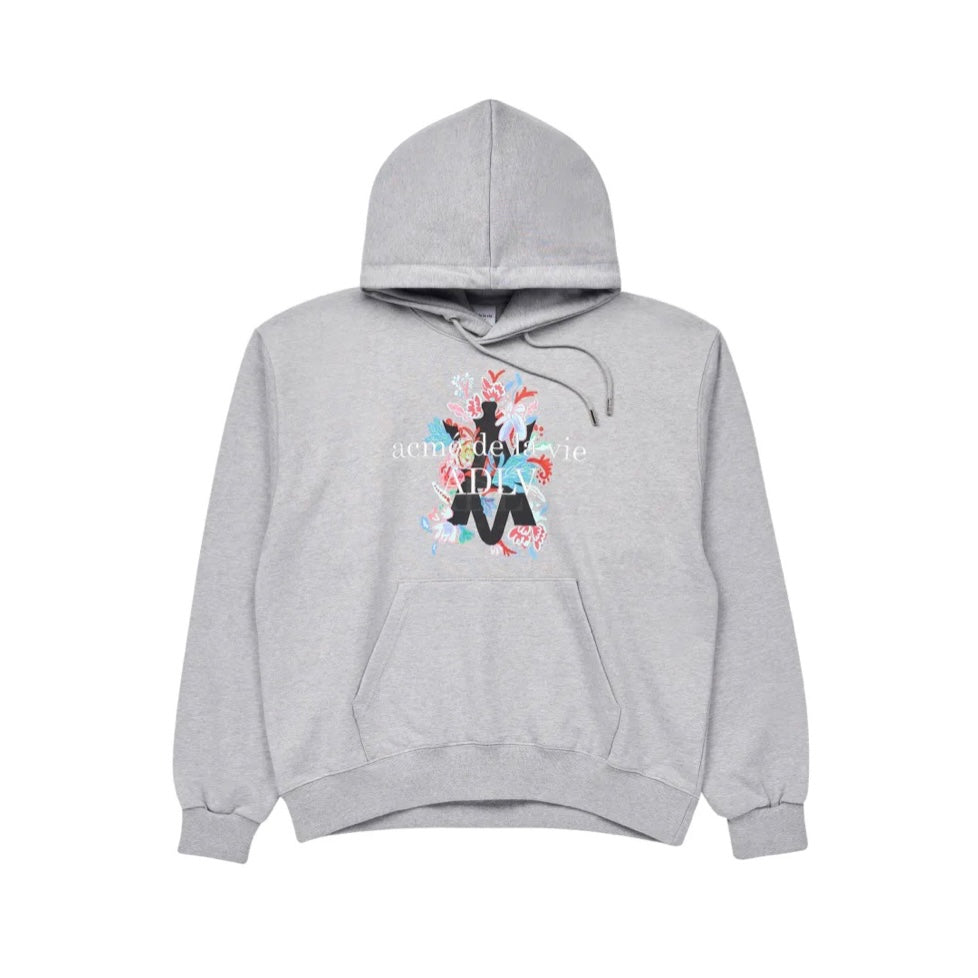 ADLV Lisa A Logo Emblem Flower Essential Melange Hoodie