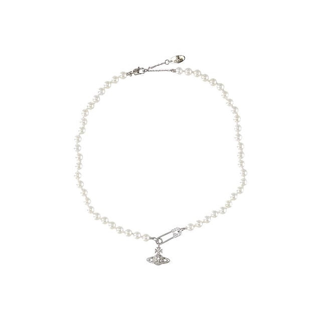 Vivienne Westwood Lucrece Pearl Platinum Necklace