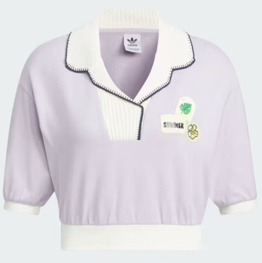 Adidas Summer GFX Purple Polo Tee