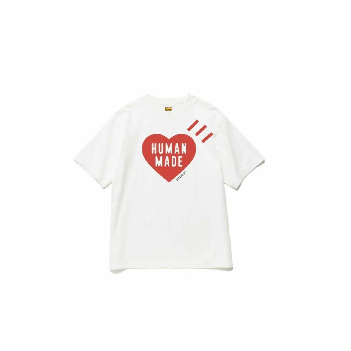 Human Made Red Heart Logo White TEE JM