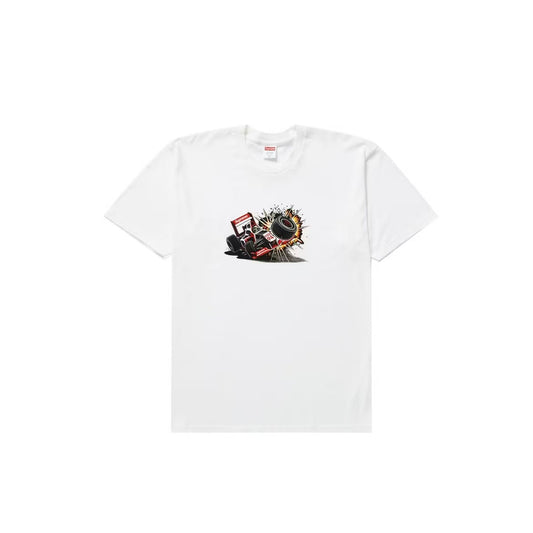 Supreme Crash White Tee CRZ