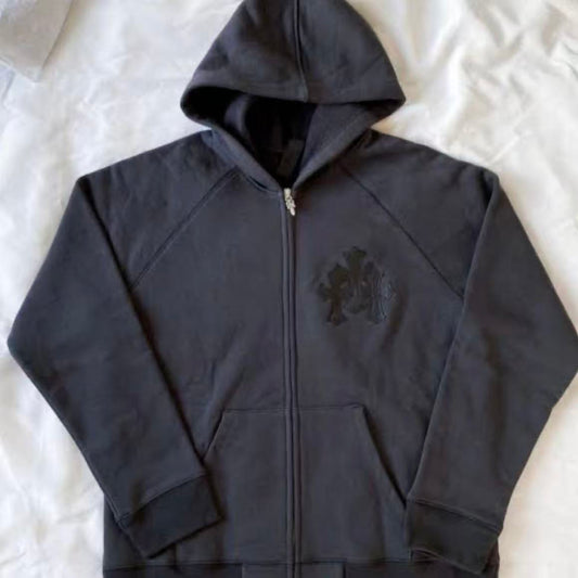 Chrome Hearts Paper Jam  Black Zip Up