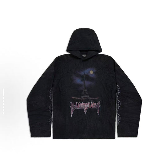 Balenciaga Paris Moon Hoodie (Black) BF