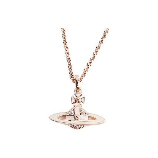 Vivienne Westwood Neil Mini Bas Relief Pink Gold Pendant