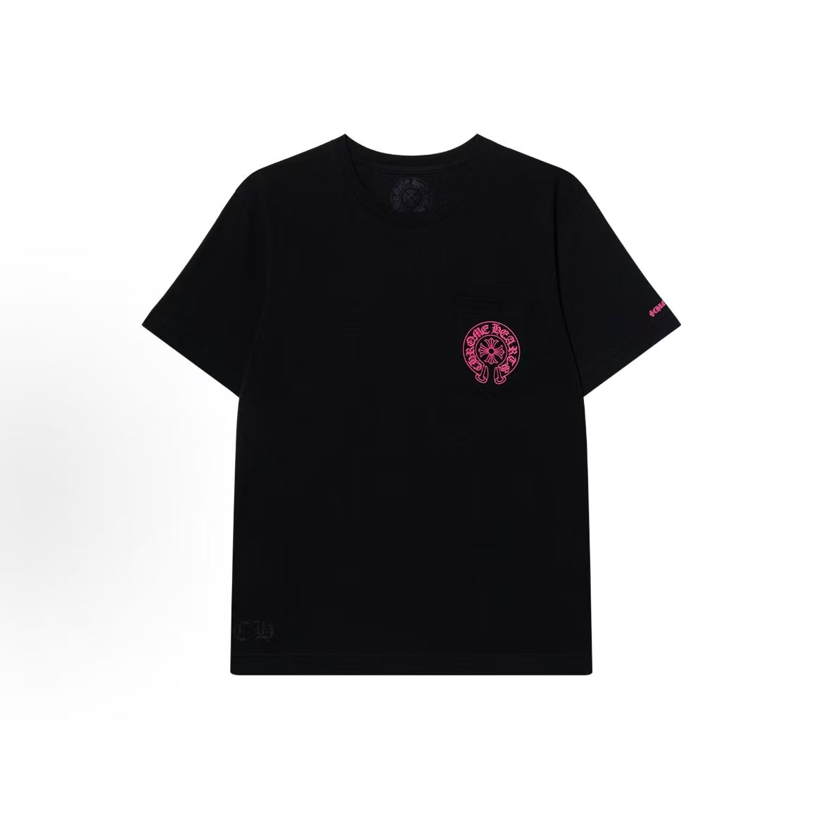 Chrome Hearts Classic Logo Pink Hot Black Tee