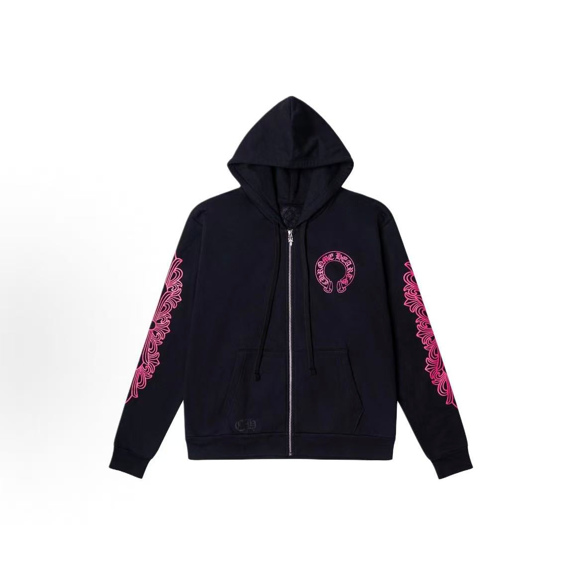 Chrome Hearts Classic Logo Black Pink Jacket