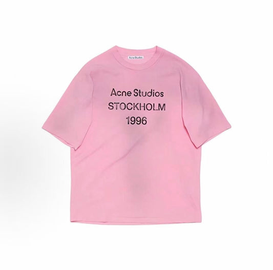 Acne Studios Stockholm 1996 Logo Pink Tee