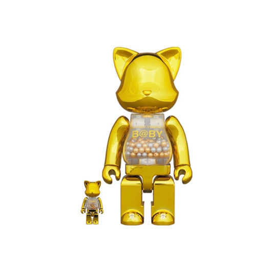 Bearbrick My First Nyabrick Baby Gold 100% & 400%