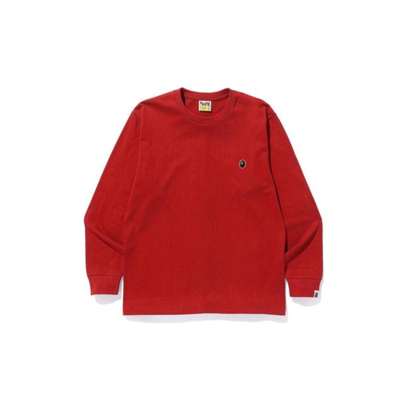 Bape 011 Ape Head One Point Red Long Sleeve