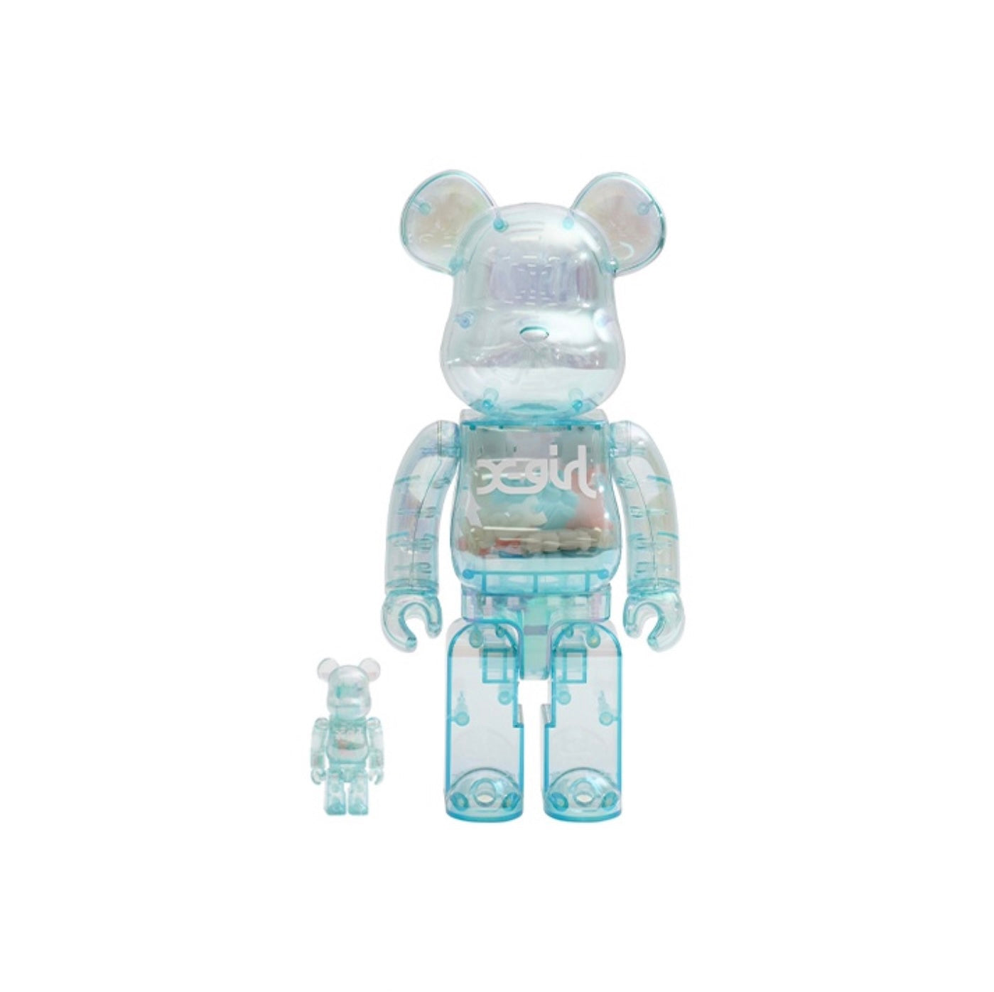 Bearbrick X-Girl 2021 Blue 100% & 400%