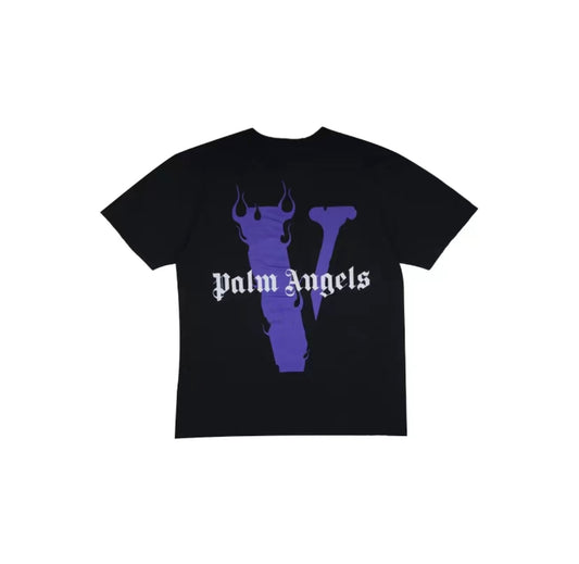 Vlone Palm Angels Purple Black Tee