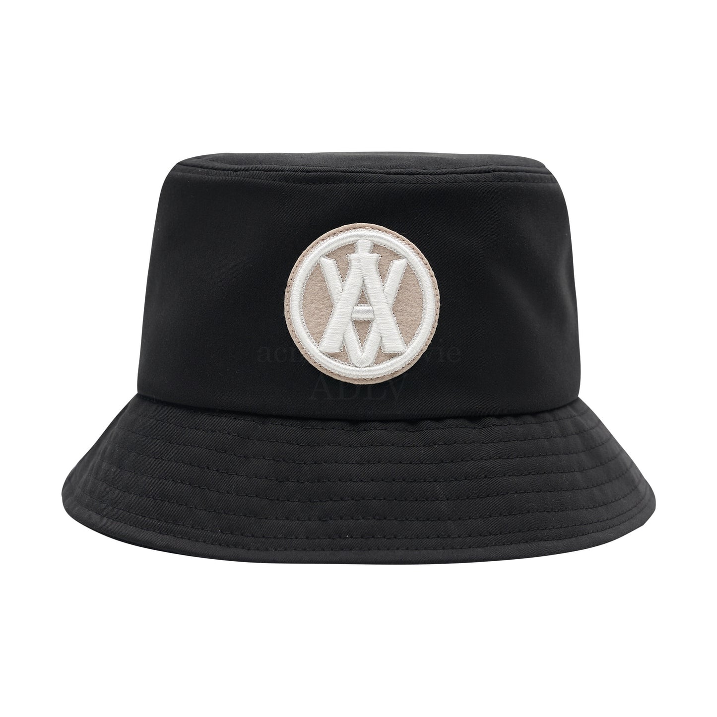 ADLV Lisa A Logo Circle Emblem Black Bucket Hat