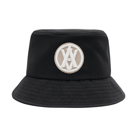 ADLV Lisa A Logo Circle Emblem Black Bucket Hat
