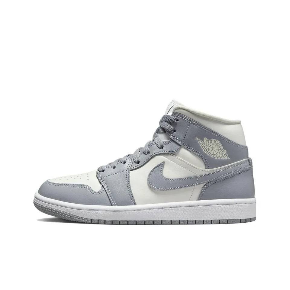 Air Jordan 1 Mid Grey Sail Women